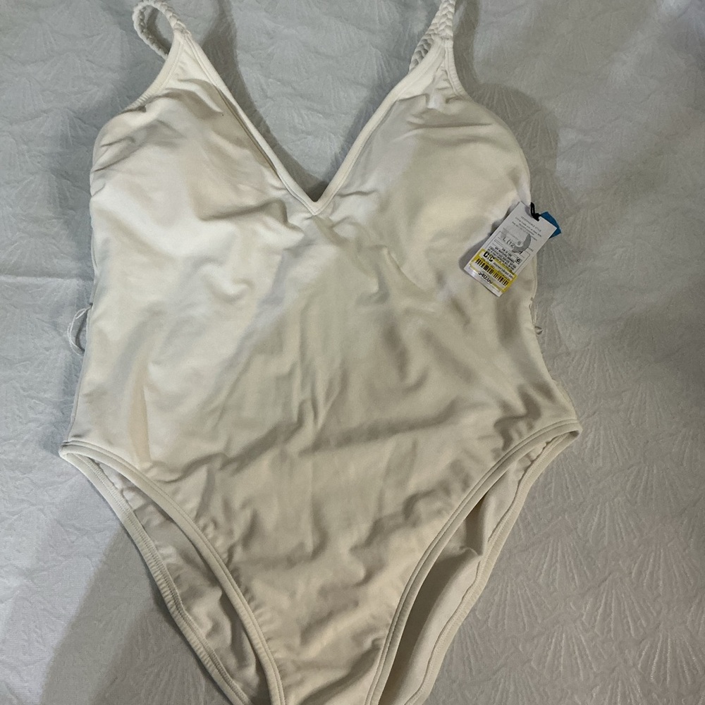 Shade & Shore Cream One Piece Swimsuit